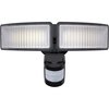 Sunlite LED Dual-Head Square Wall Mount Flood Light Fixture With Motion Sensor Square Lights, 3000K 88911-SU